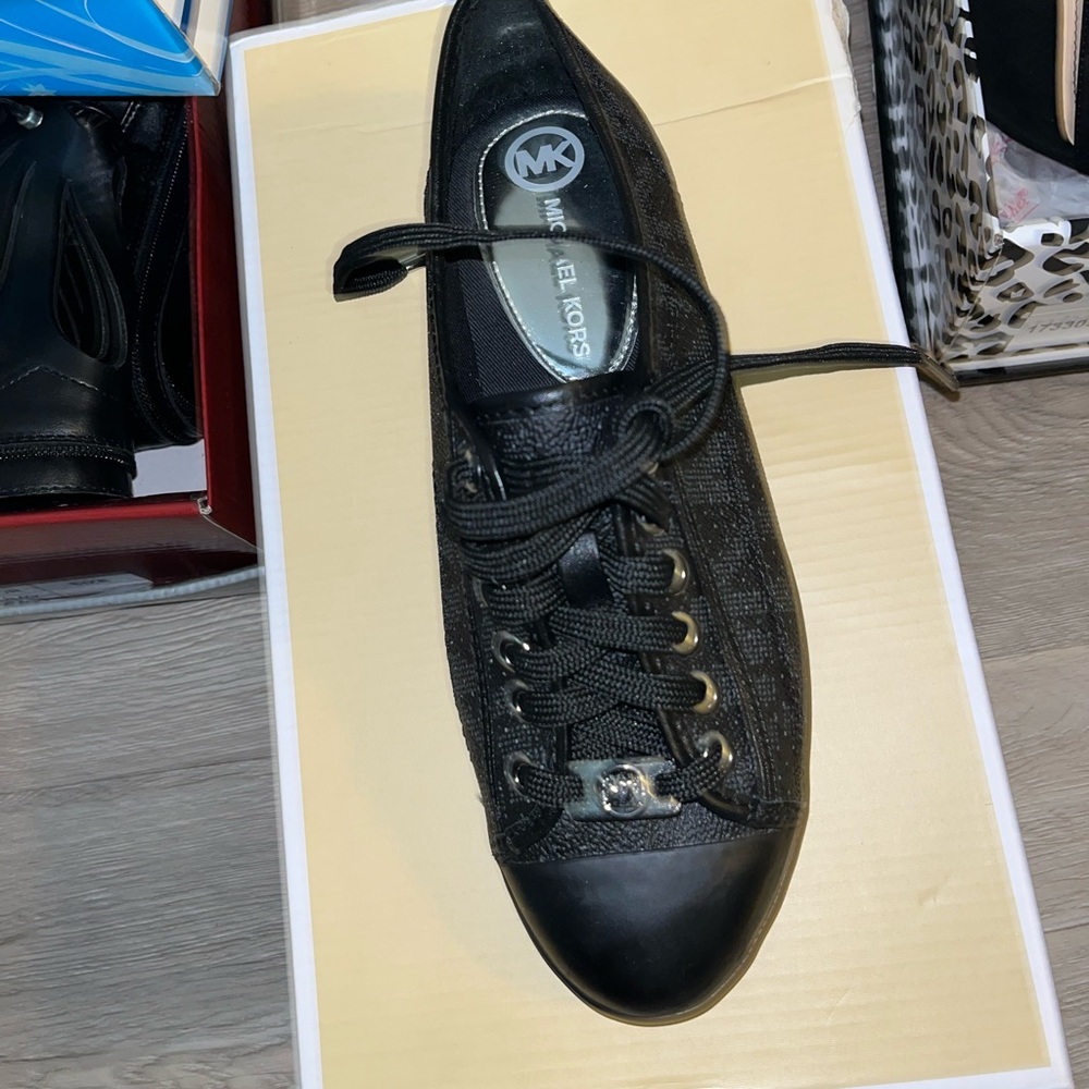 Michael Kors Black Kristy Sneakers !!!USED once!!!